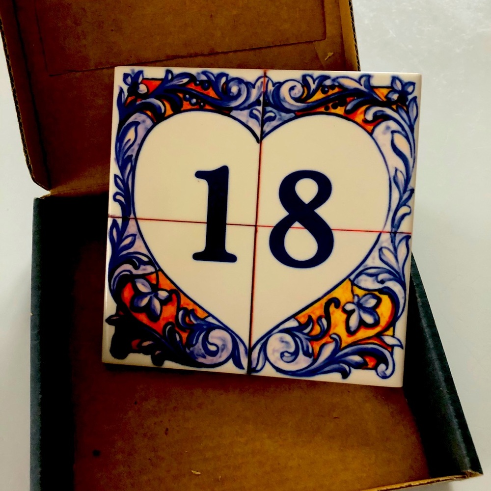 Custom Ceramic number plate from Portugal 18